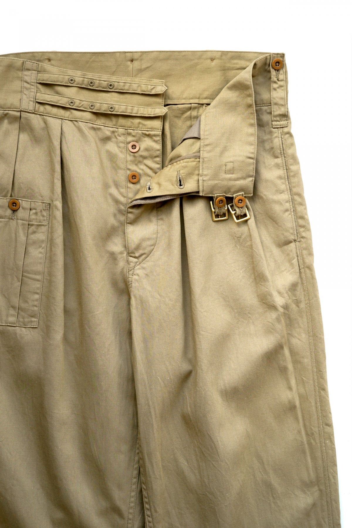 Nigel Cabourn - 40s BRITISH ARMY GURKHA PANT - C/L DENIM - KHAKI