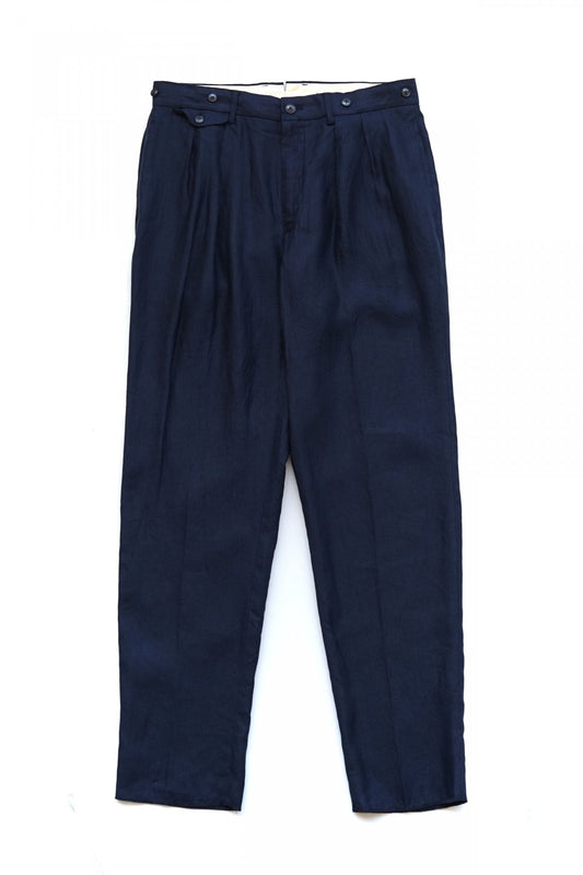 Nigel Cabourn - OFFICERS PANT - LINEN TWILL - NAVY