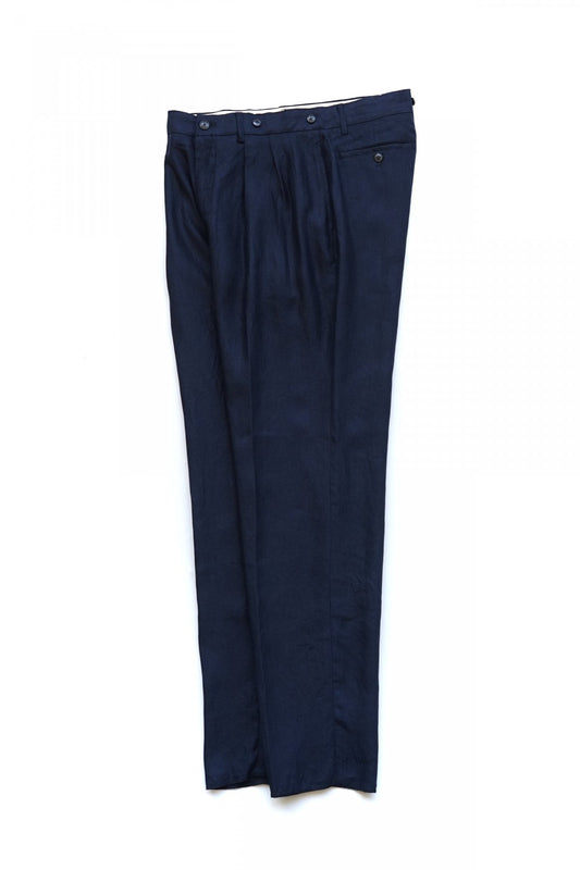 Nigel Cabourn - OFFICERS PANT - LINEN TWILL - NAVY