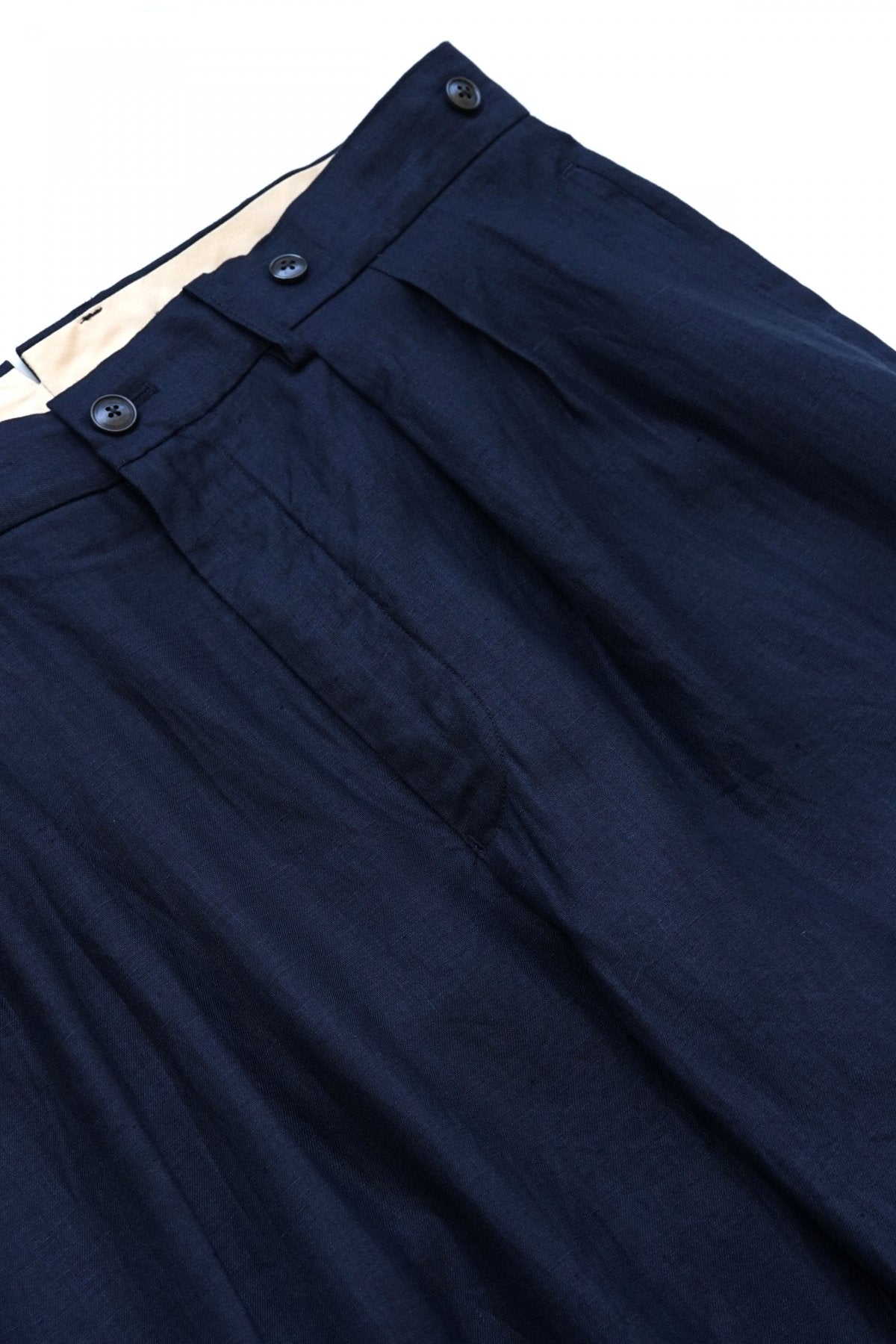 Nigel Cabourn - OFFICERS PANT - LINEN TWILL - NAVY