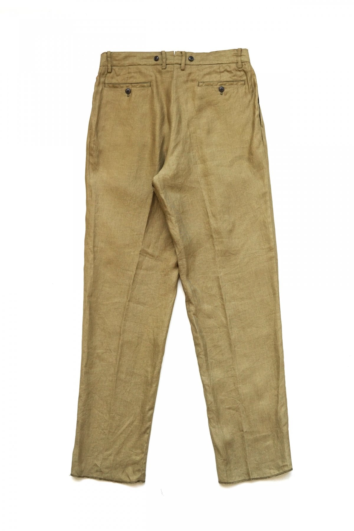 Nigel Cabourn - OFFICERS PANT - LINEN TWILL - KHAKI