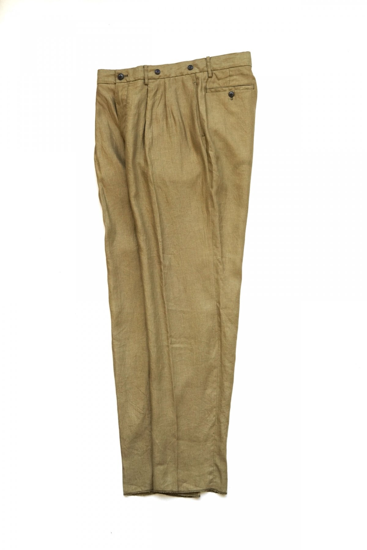 Nigel Cabourn - OFFICERS PANT - LINEN TWILL - KHAKI