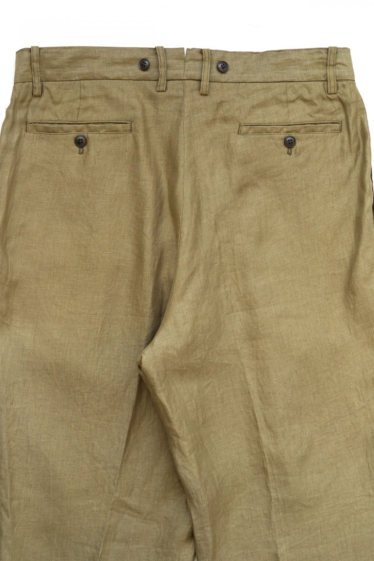 Nigel Cabourn - OFFICERS PANT - LINEN TWILL - KHAKI