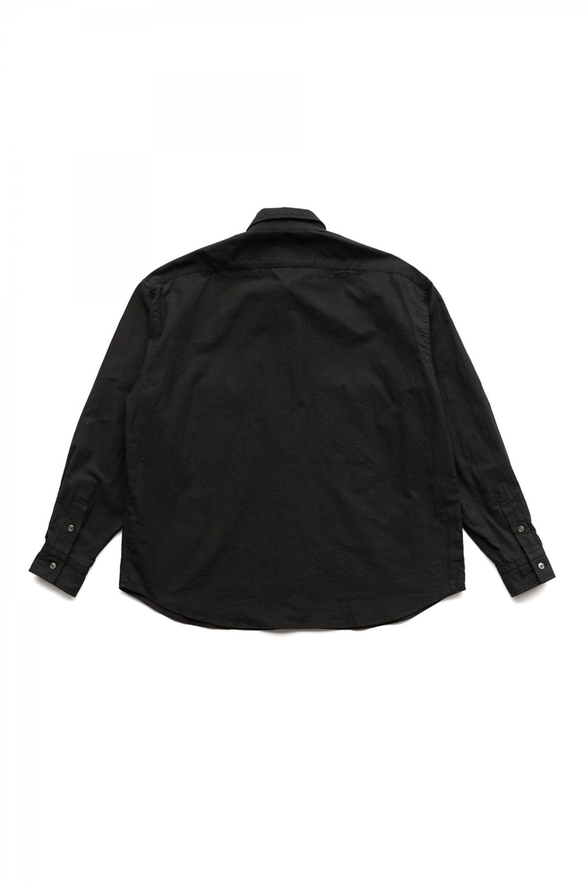 Porter Classic - ROLL UP VINTAGE COTTON SHIRT - BLACK