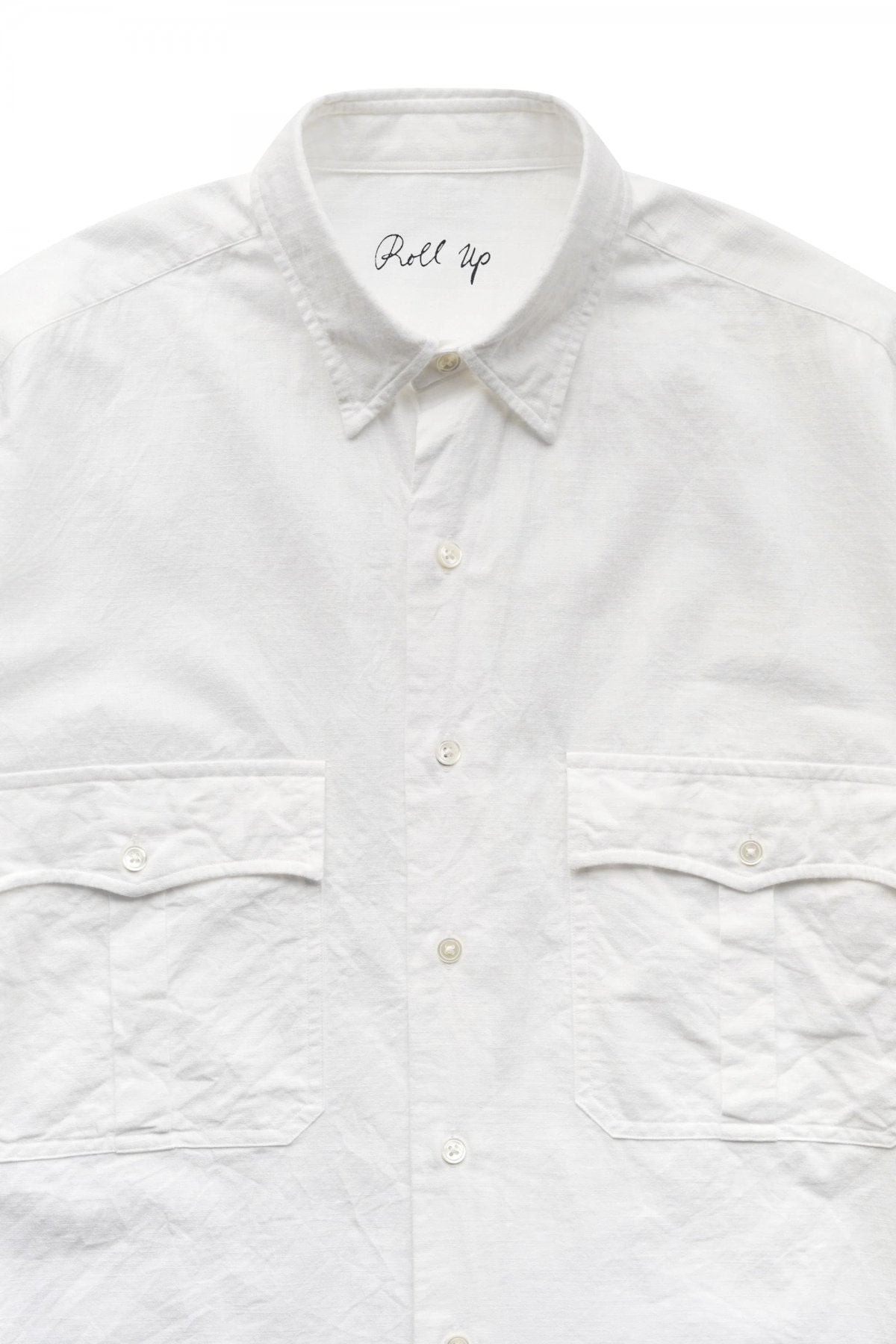 Porter Classic - ROLL UP VINTAGE COTTON SHIRT - WHITE