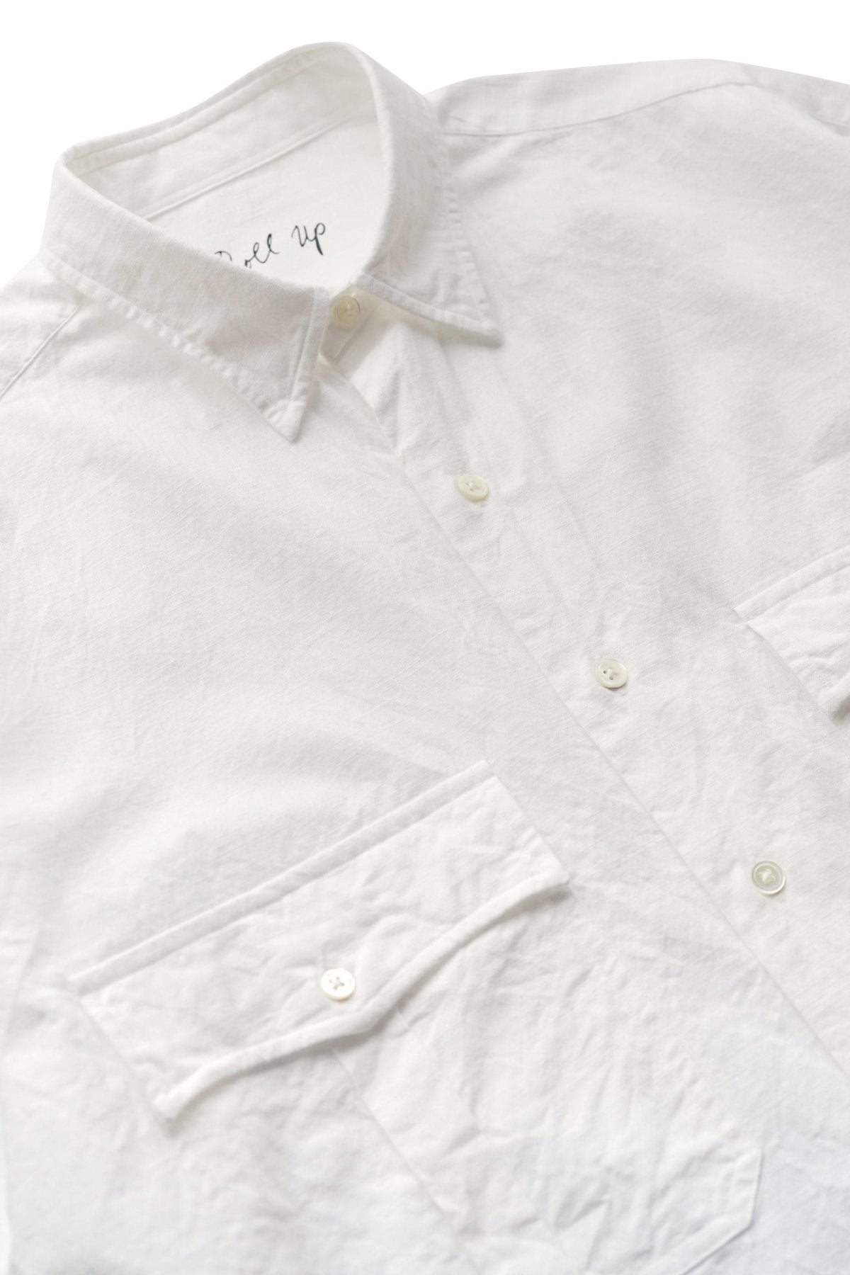 Porter Classic - ROLL UP VINTAGE COTTON SHIRT - WHITE