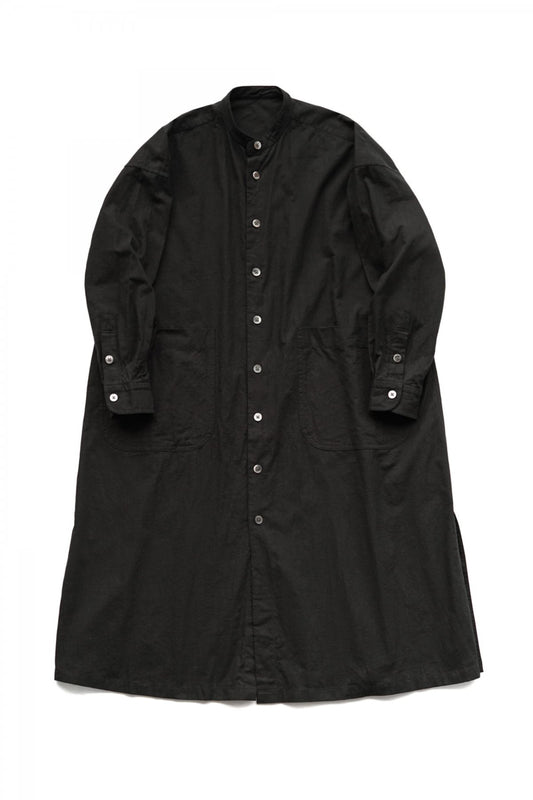 Porter Classic - VINTAGE COTTON SHIRT DRESS - BLACK