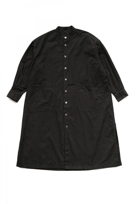 Porter Classic - VINTAGE COTTON SHIRT DRESS - BLACK