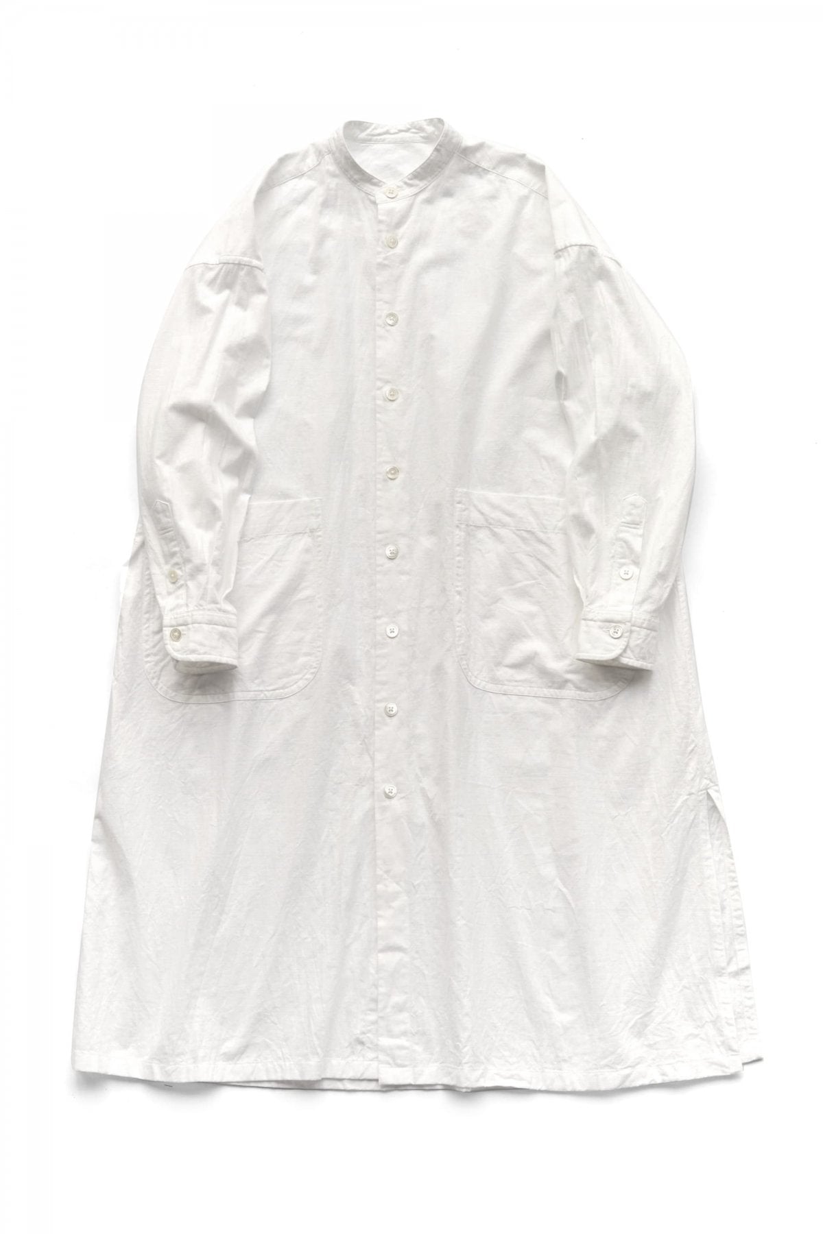 Porter Classic - VINTAGE COTTON SHIRT DRESS - WHITE