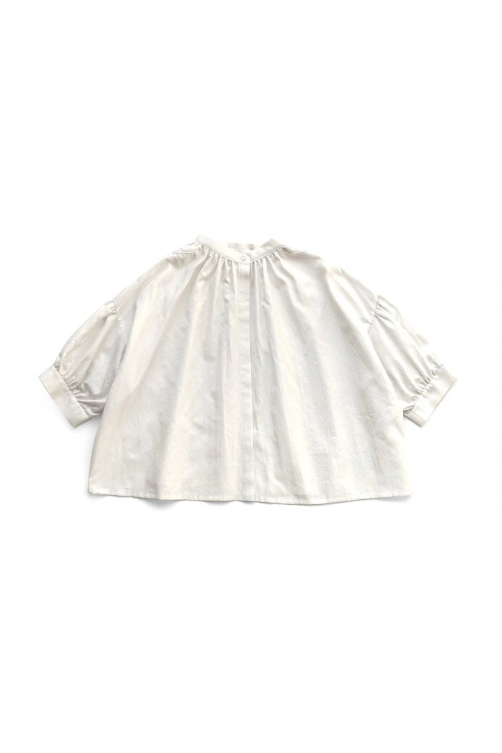 humoresque - GATHER SHORT SLEEVE - WHITE