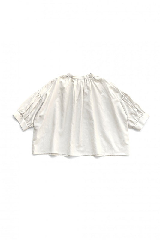 humoresque - GATHER SHORT SLEEVE - WHITE