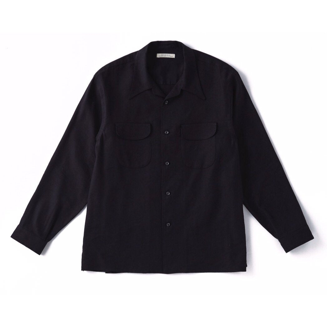 OLD JOE - SWALLOW COLLAR NASSOU SHIRTS - BLACK