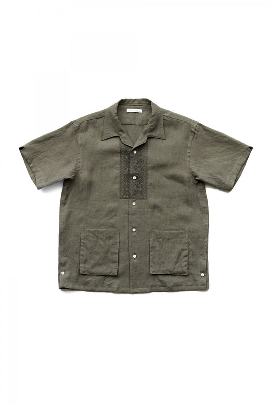 OLD JOE - EMBROIDERED HAVANA SHIRTS - JUNIPER