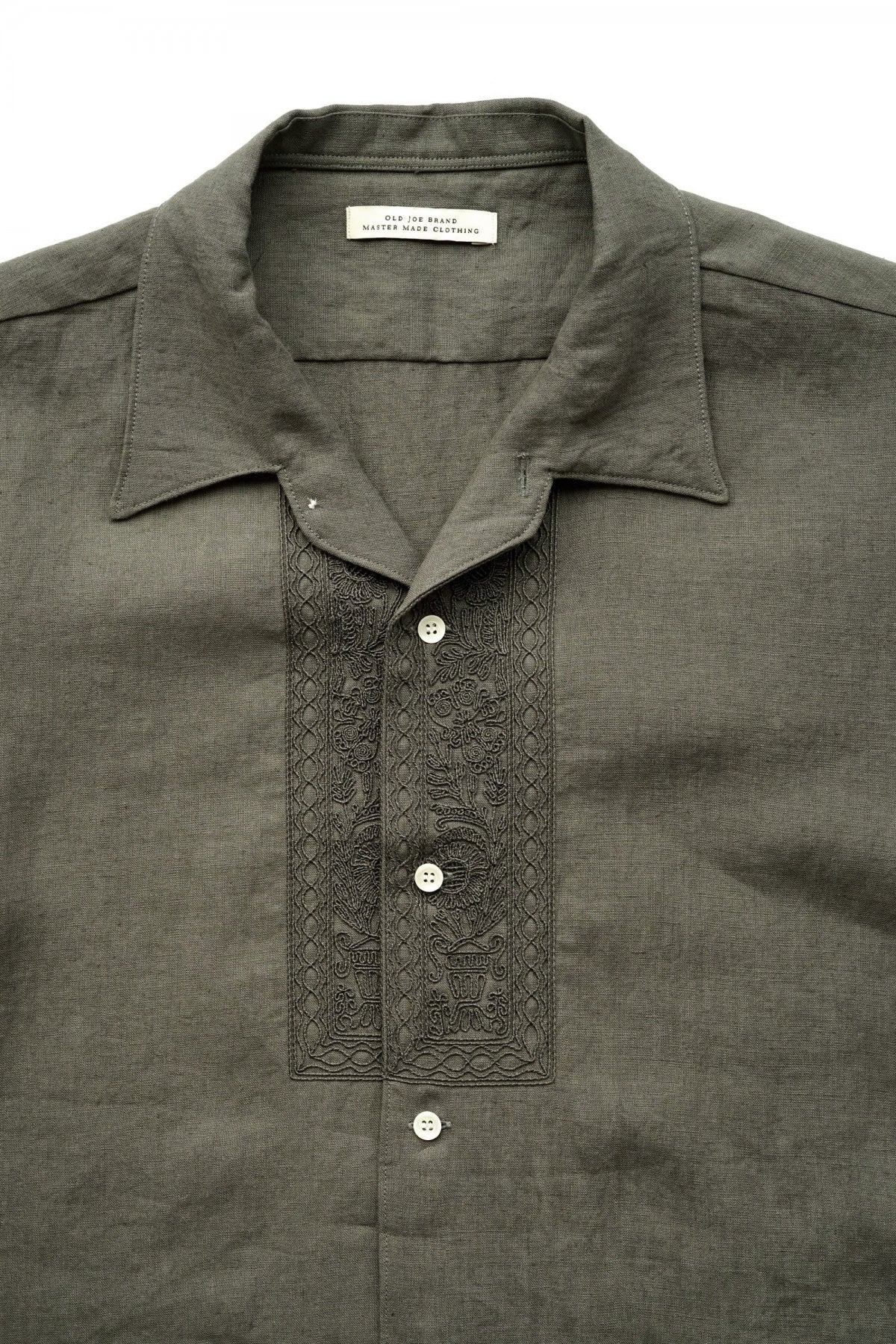 OLD JOE - EMBROIDERED HAVANA SHIRTS - JUNIPER