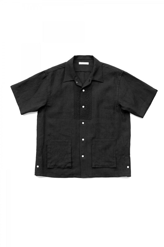 OLD JOE - EMBROIDERED HAVANA SHIRTS - BLACK