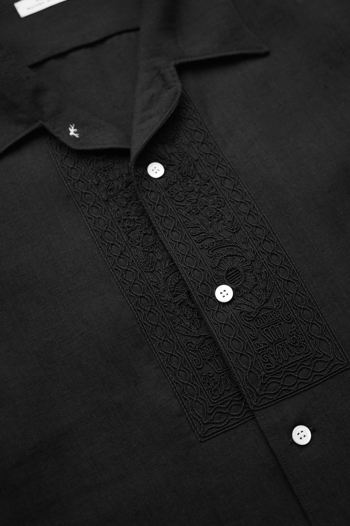 OLD JOE - EMBROIDERED HAVANA SHIRTS - BLACK