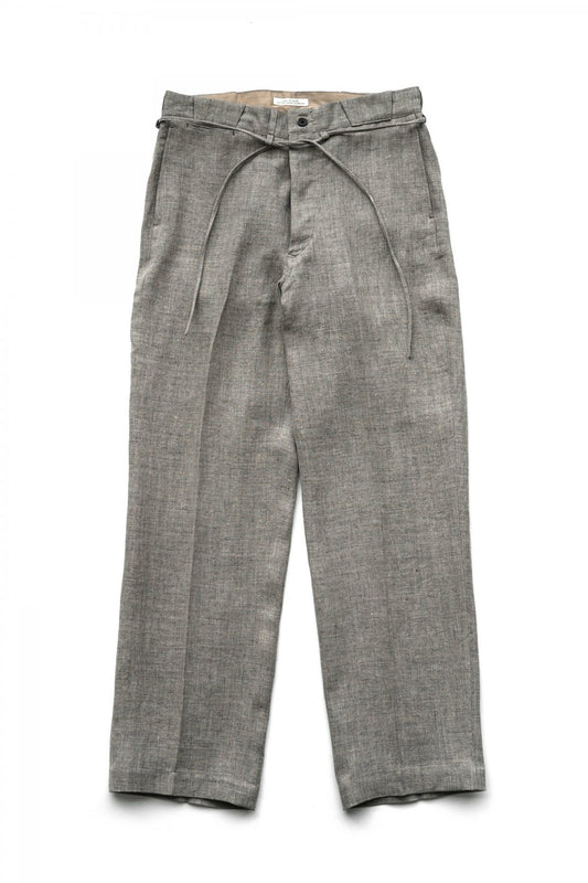 OLD JOE - STRING WAIST WORK TROUSER - HERRINGBONE LINEN