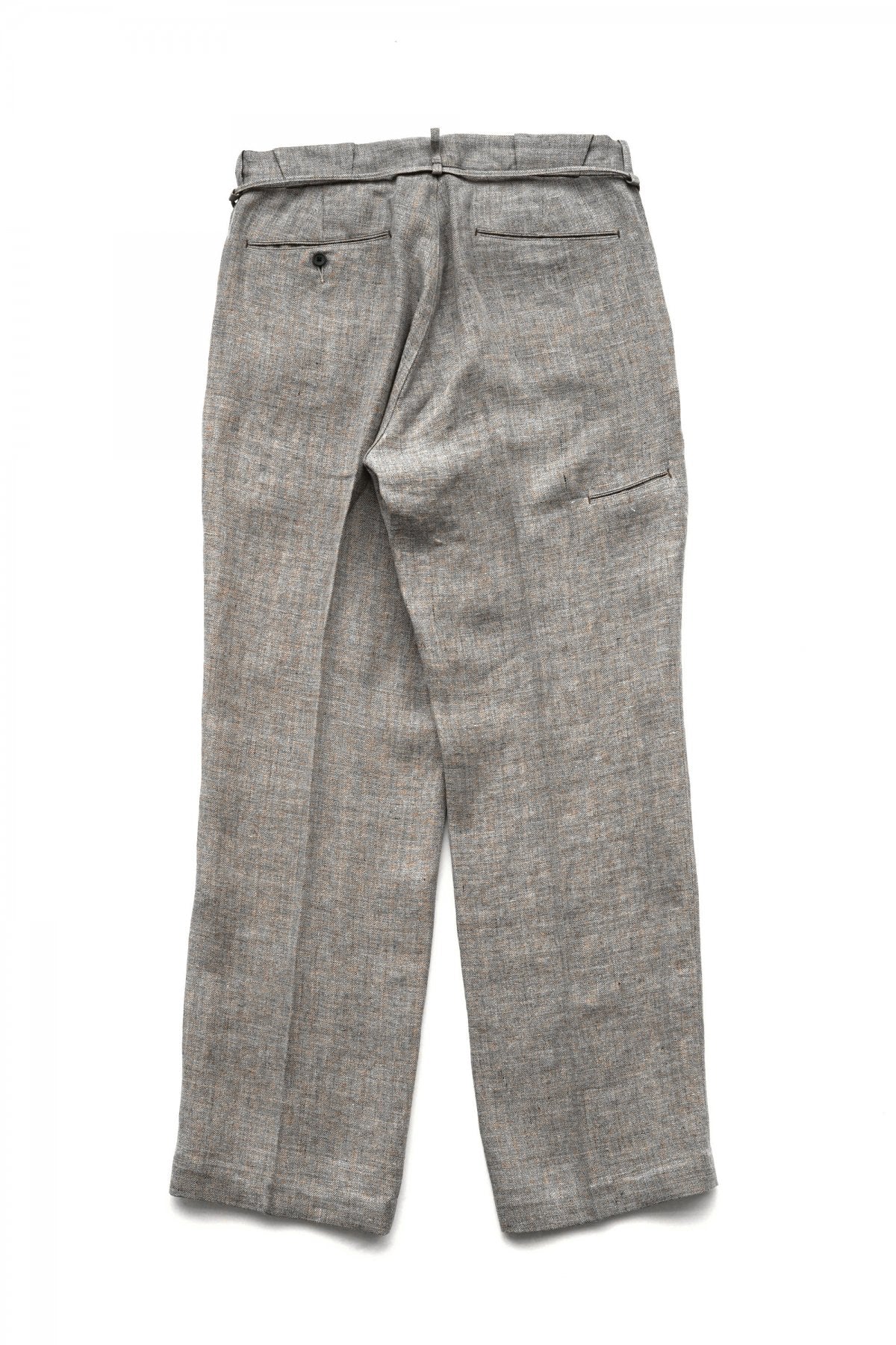 OLD JOE - STRING WAIST WORK TROUSER - HERRINGBONE LINEN