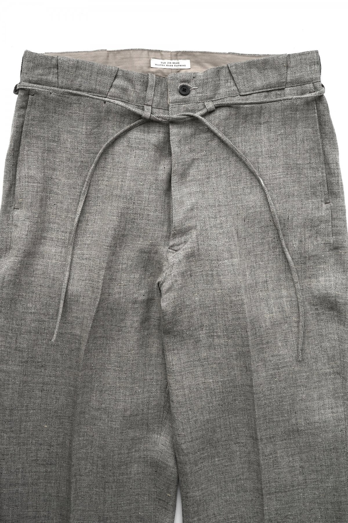 OLD JOE - STRING WAIST WORK TROUSER - HERRINGBONE LINEN