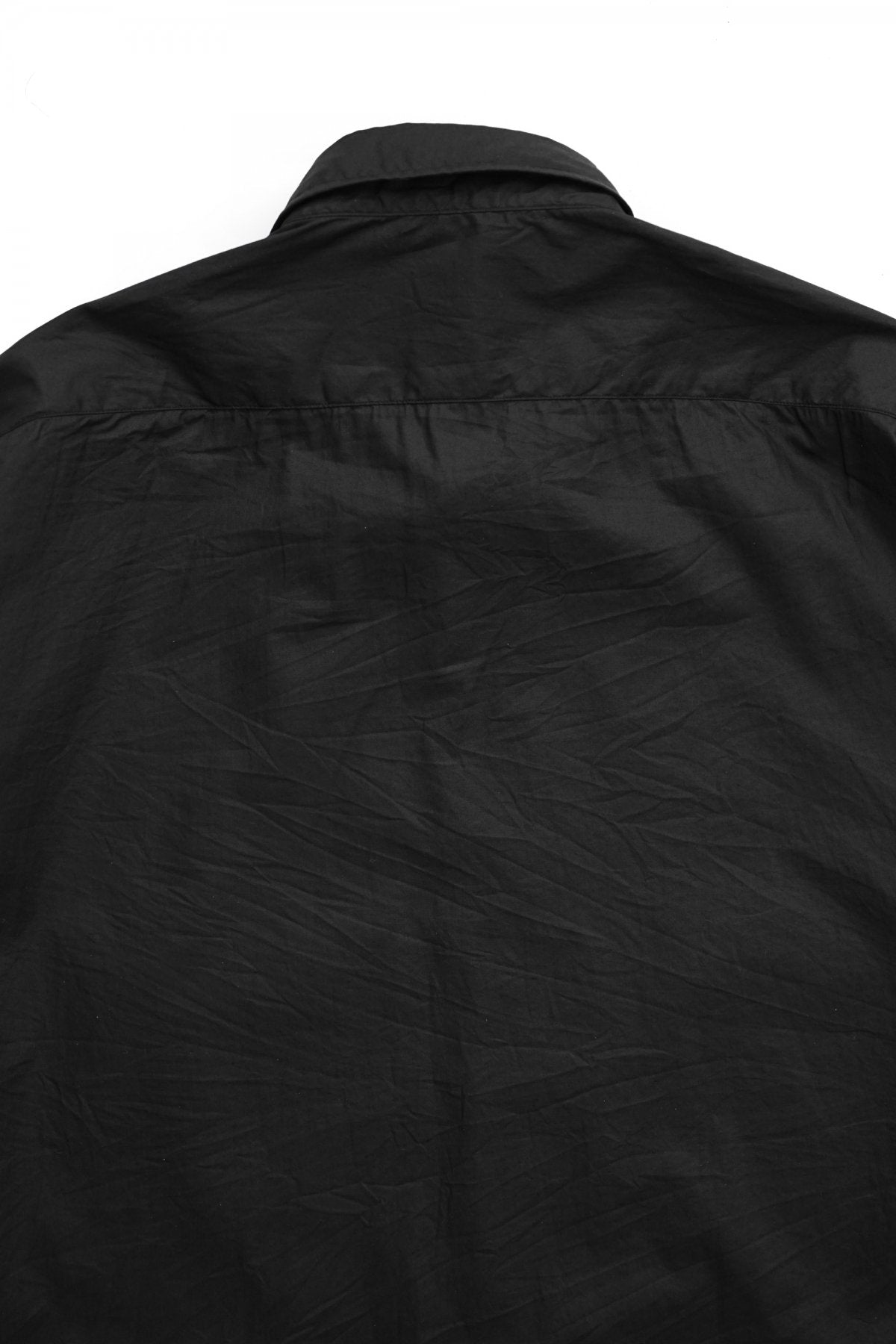 Porter Classic - ROLL UP MICRO TWILL SHIRT(ALUMO FABRIC) - BLACK