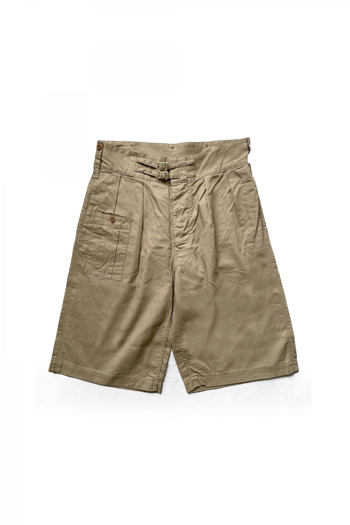 Nigel Cabourn - 40s BRITISH ARMY GURKHA SHORTS - C/L DENIM - KHAKI