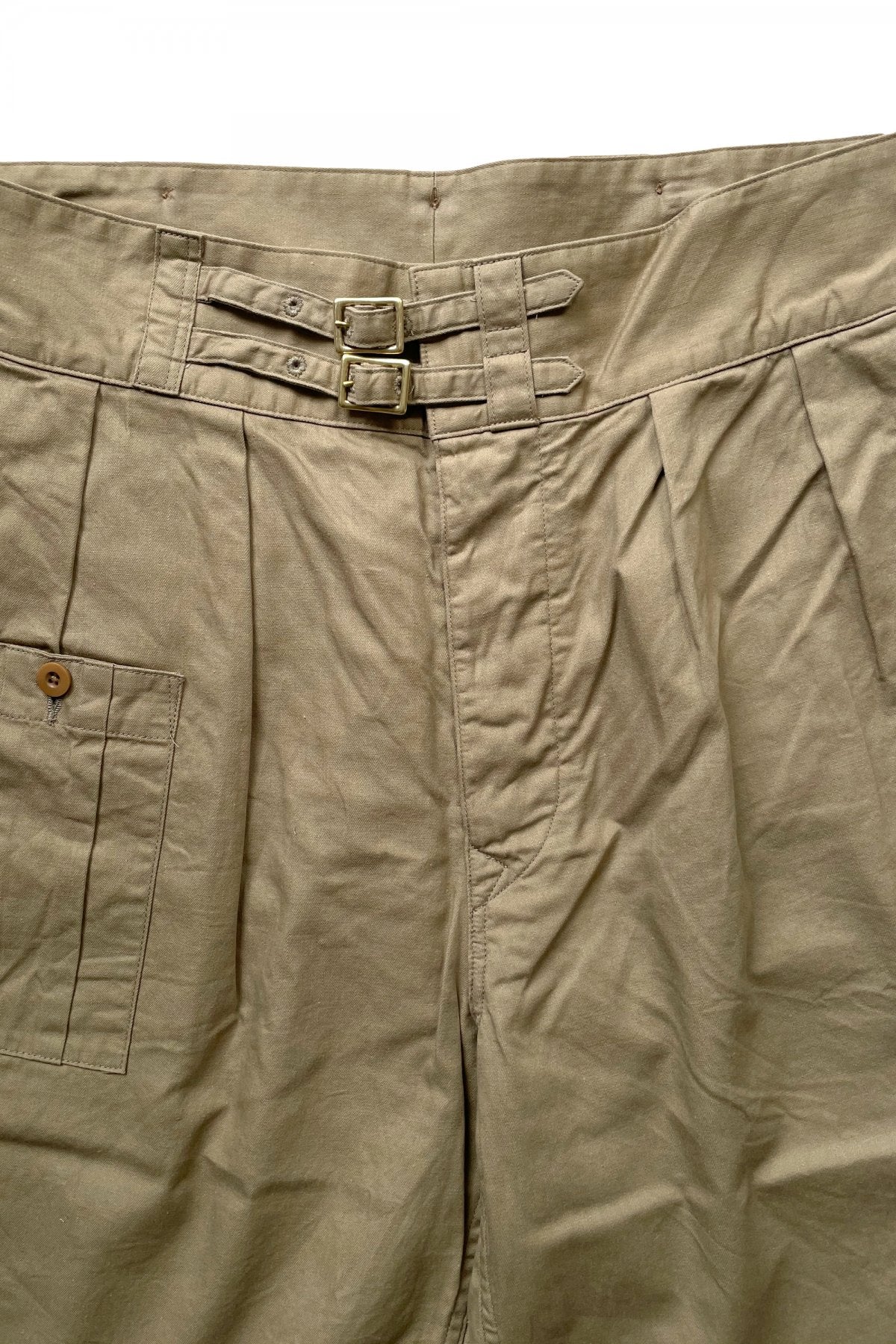 Nigel Cabourn - 40s BRITISH ARMY GURKHA SHORTS - C/L DENIM - KHAKI