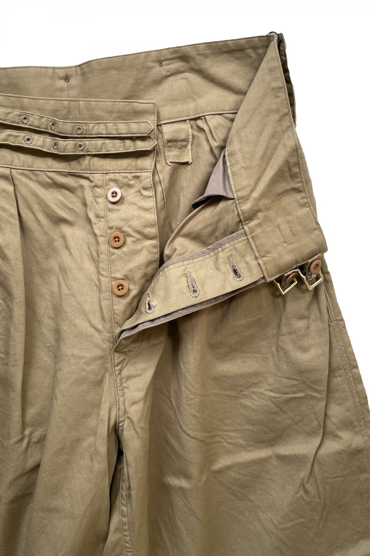 Nigel Cabourn - 40s BRITISH ARMY GURKHA SHORTS - C/L DENIM - KHAKI