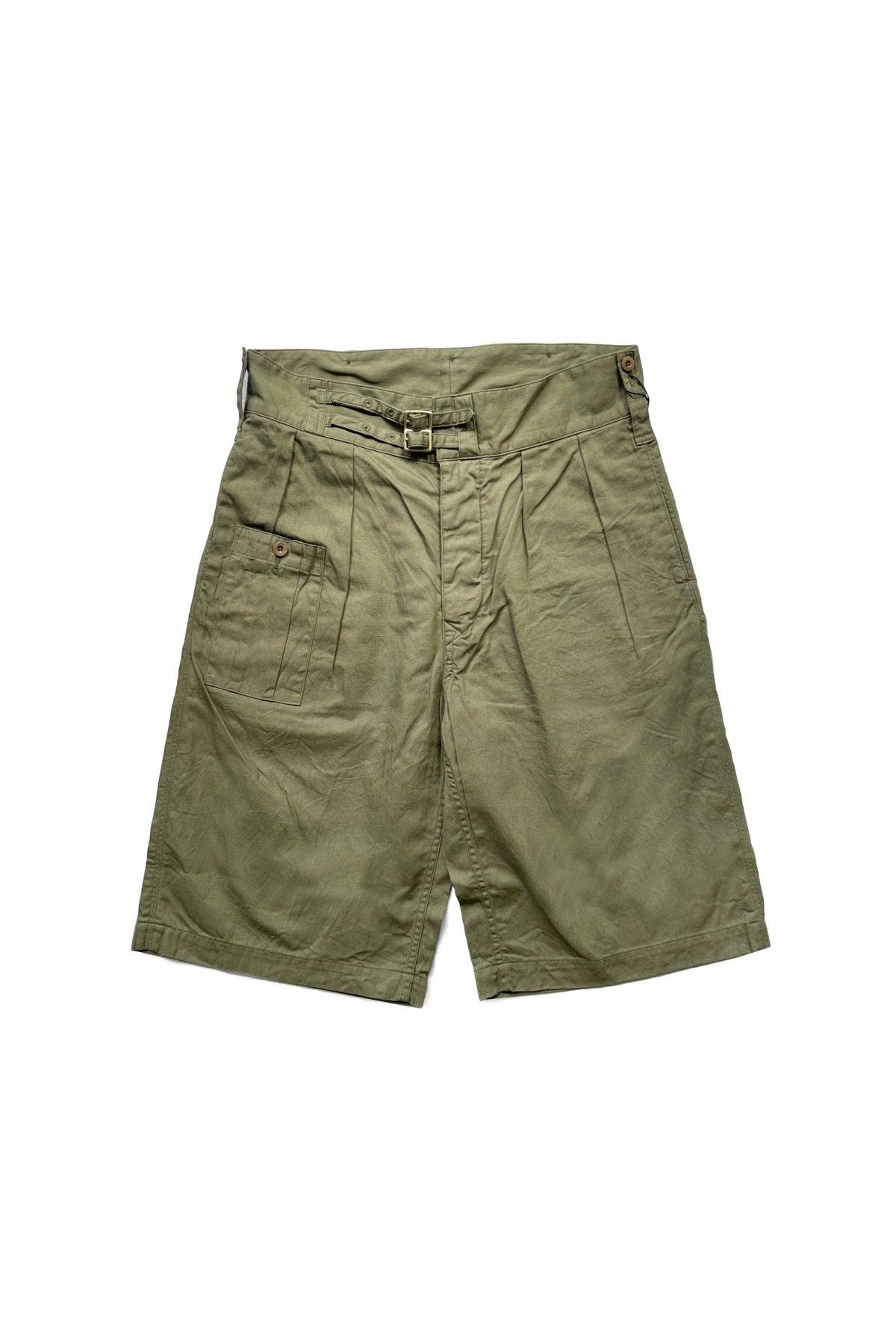 Nigel Cabourn - 40s BRITISH ARMY GURKHA SHORTS - C/L DENIM - OLIVE