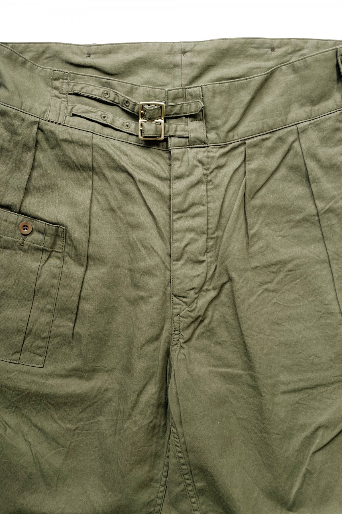 Nigel Cabourn - 40s BRITISH ARMY GURKHA SHORTS - C/L DENIM - OLIVE