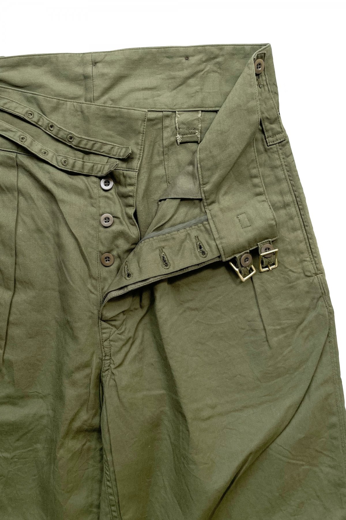 Nigel Cabourn - 40s BRITISH ARMY GURKHA SHORTS - C/L DENIM - OLIVE