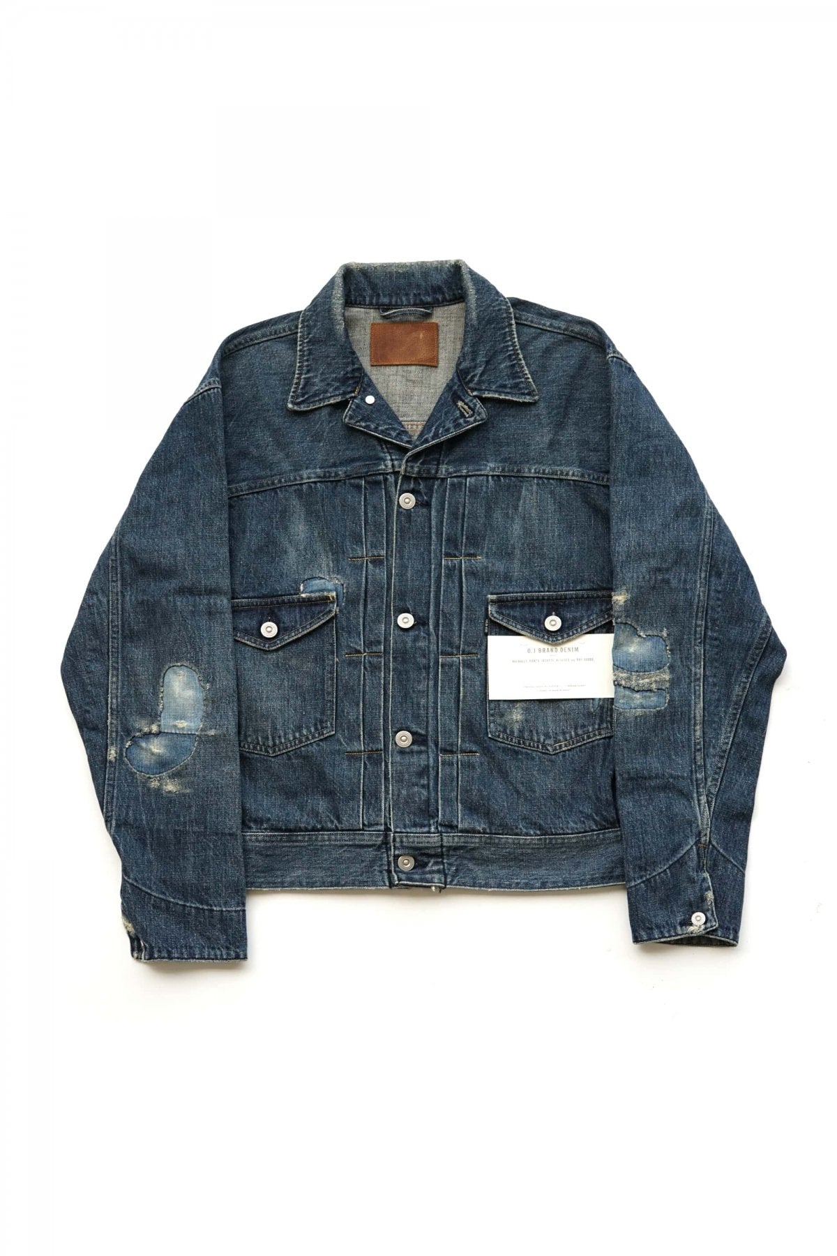 OLD JOE - OPEN COLLAR RANCH JACKET SCAR FACE - FADE INDIGO