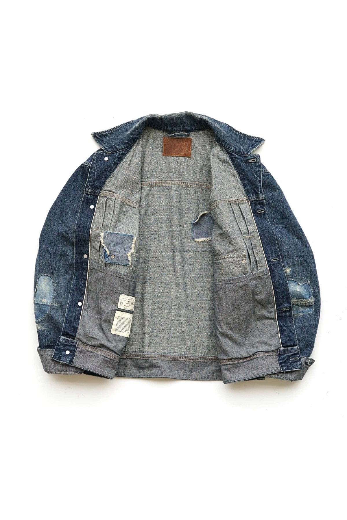 OLD JOE - OPEN COLLAR RANCH JACKET SCAR FACE - FADE INDIGO