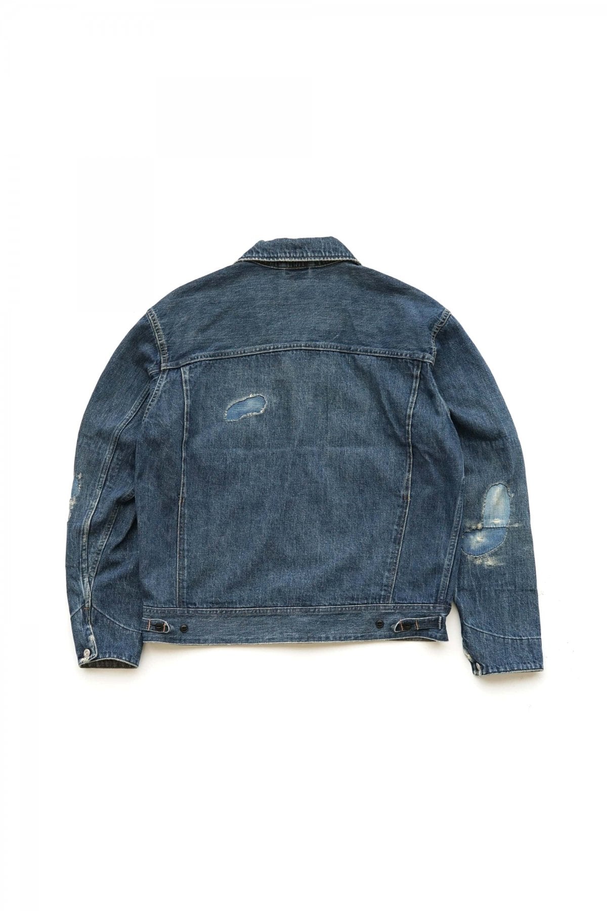 OLD JOE - OPEN COLLAR RANCH JACKET SCAR FACE - FADE INDIGO