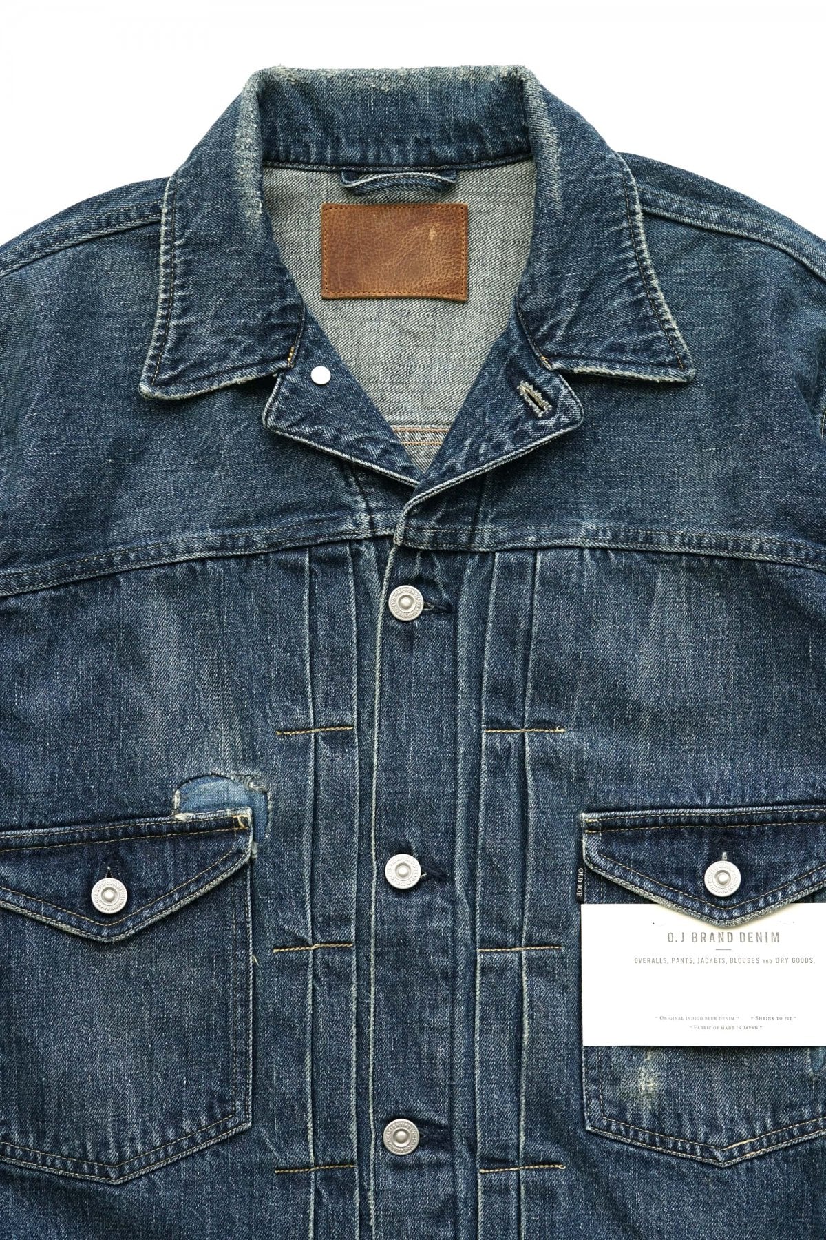 OLD JOE - OPEN COLLAR RANCH JACKET SCAR FACE - FADE INDIGO