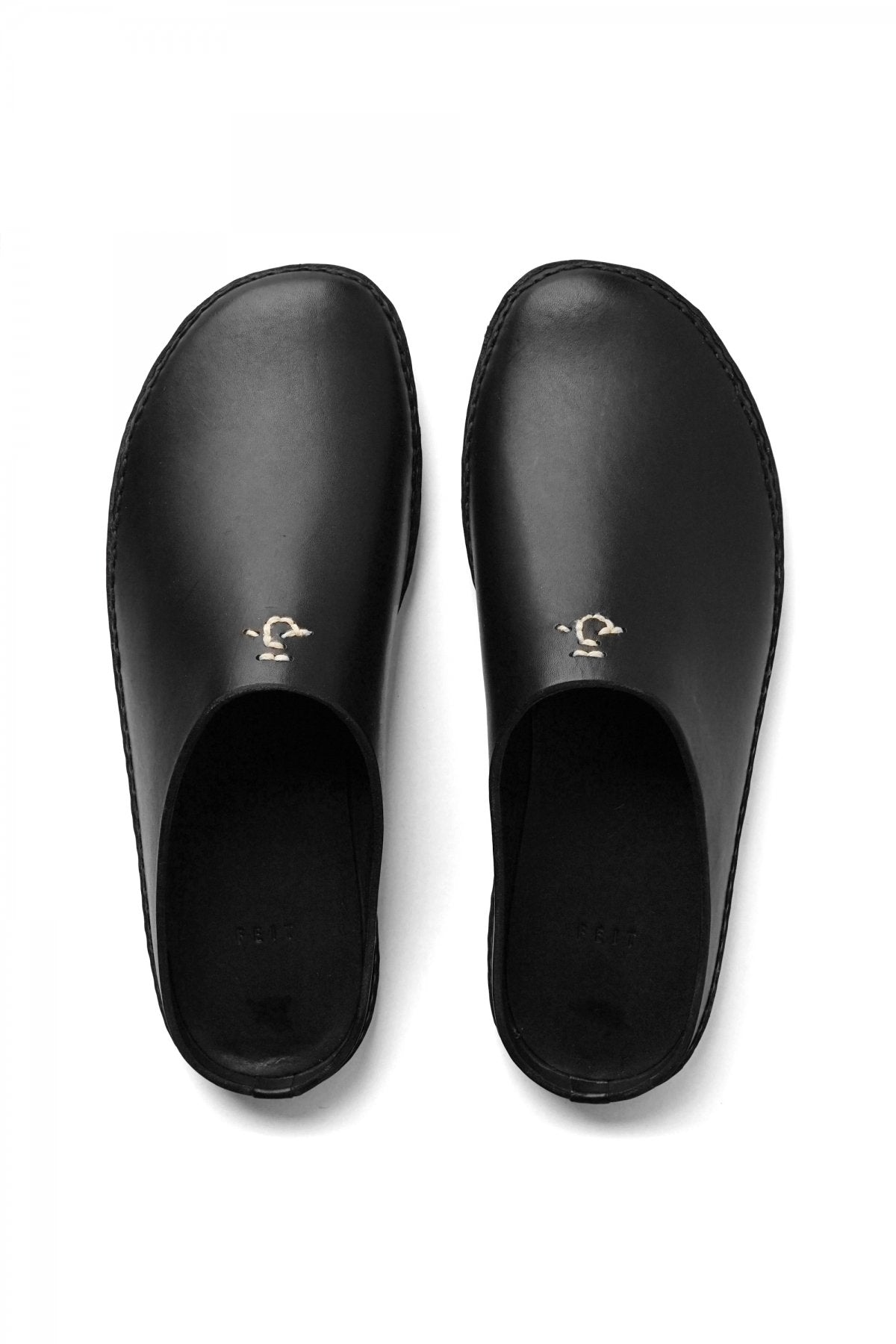 FEIT ★★★ - EXCLUSIVE ふ EMBROIDERY OUTDOOR SLIPPER - BLACK