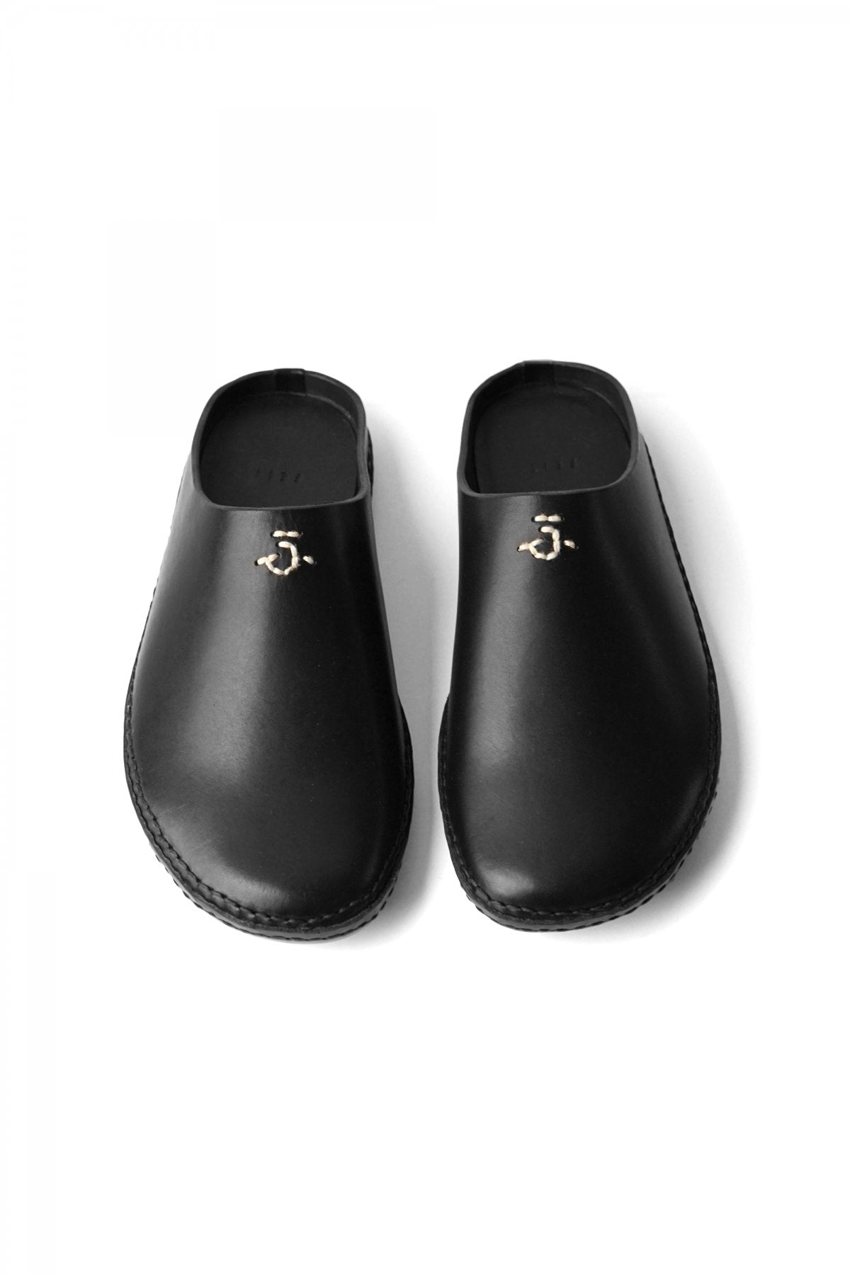 FEIT ★★★ - EXCLUSIVE ふ EMBROIDERY OUTDOOR SLIPPER - BLACK