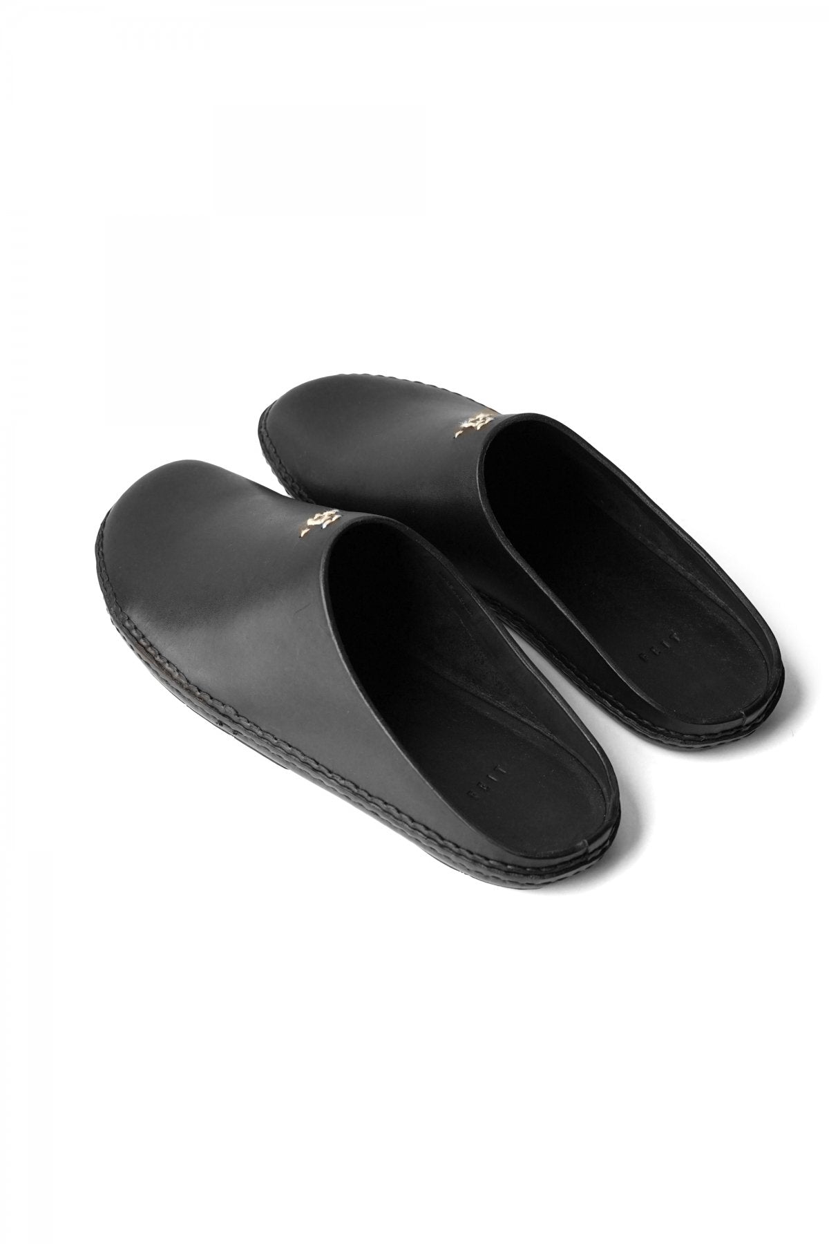 FEIT ★★★ - EXCLUSIVE ふ EMBROIDERY OUTDOOR SLIPPER - BLACK