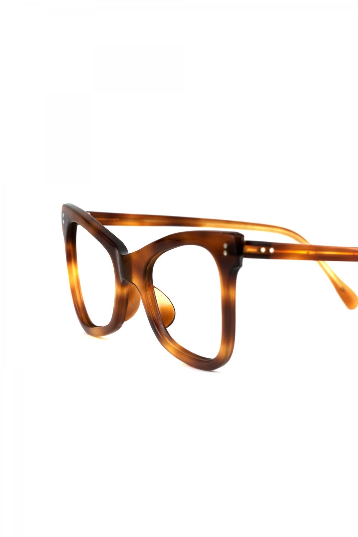 1960s FRANCE VINTAGE EYEGLASS HONEY AMBER - OPT-700