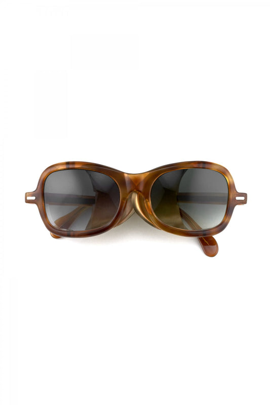 1960s FRANCE VINTAGE SIDE GARD SUNGLASS HONEY AMBER - OPT-713