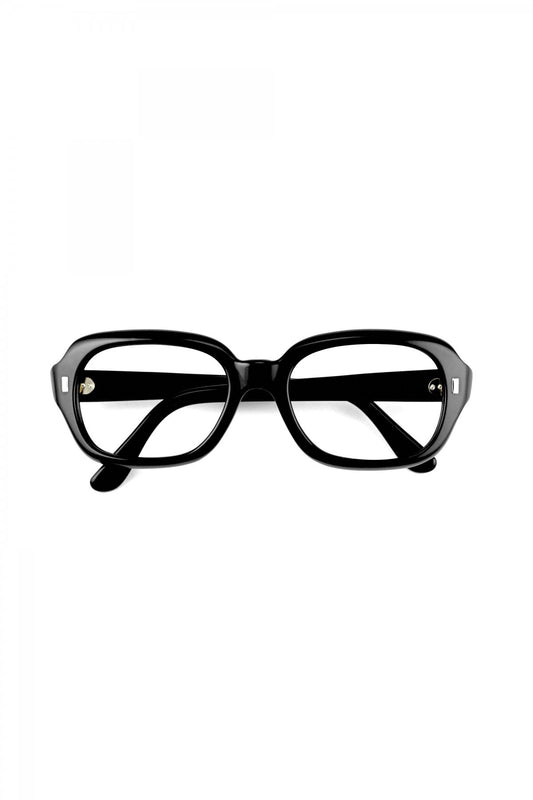 1960s BRITISH VINTAGE EYEWEAR SQUARE BLACK - OPT-719