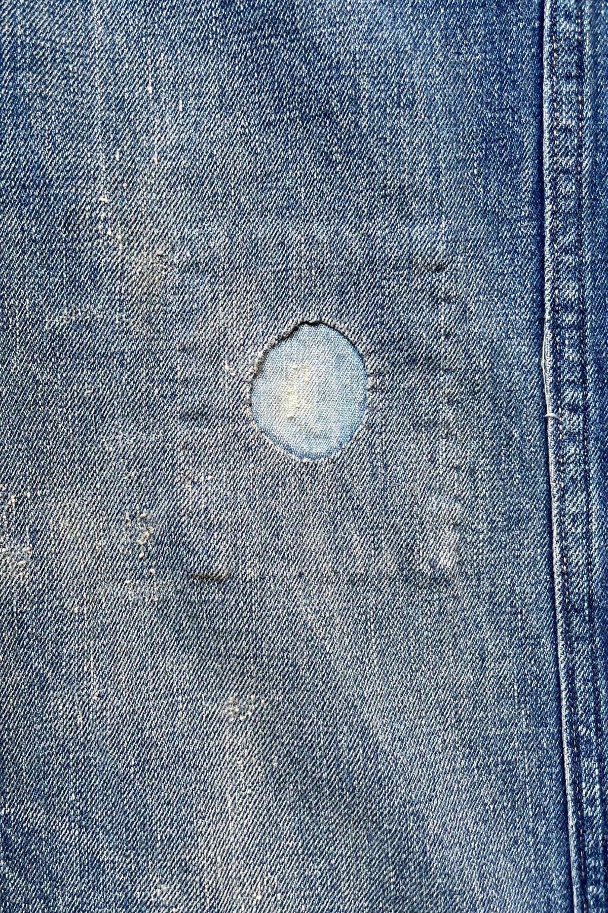 OLD JOE - PLEATED JEAN TROUSER "946" - SCAR FACE FADE INDIGO