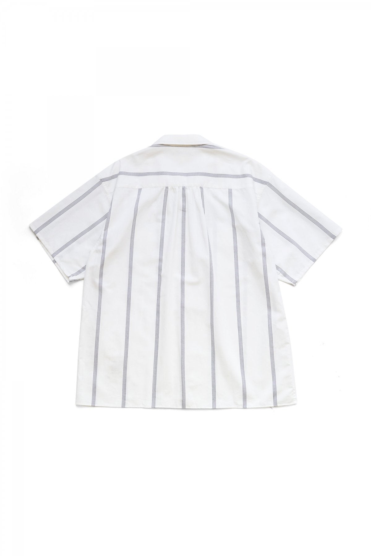 OLD JOE - SWALLOW COLLAR SPORTS SHIRTS S/S - RAW WHITE STRIPE