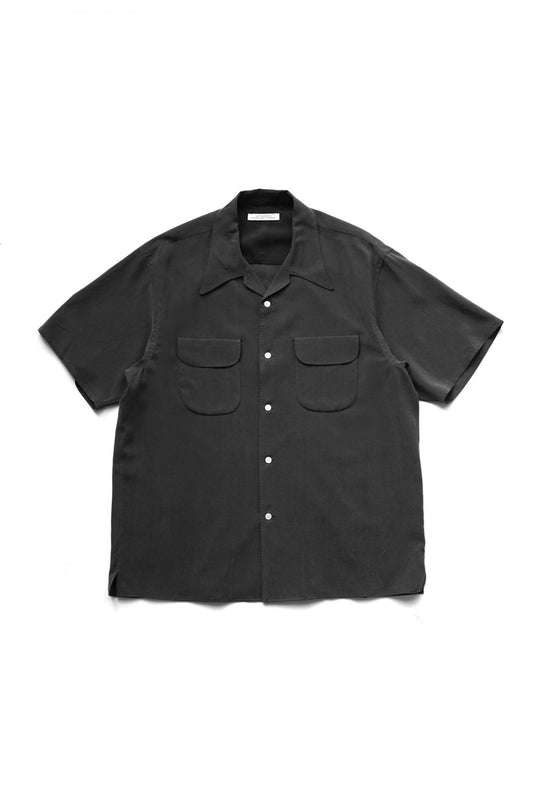 OLD JOE - SWALLOW COLLAR NASSOU SHIRTS S/S - GRAPHITE