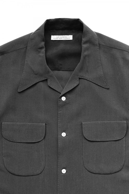 OLD JOE - SWALLOW COLLAR NASSOU SHIRTS S/S - GRAPHITE