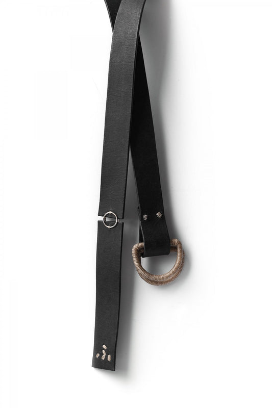 DEEP POCKET LONG RING BELT TYPE-2 ( HAND MADE )- BLACK