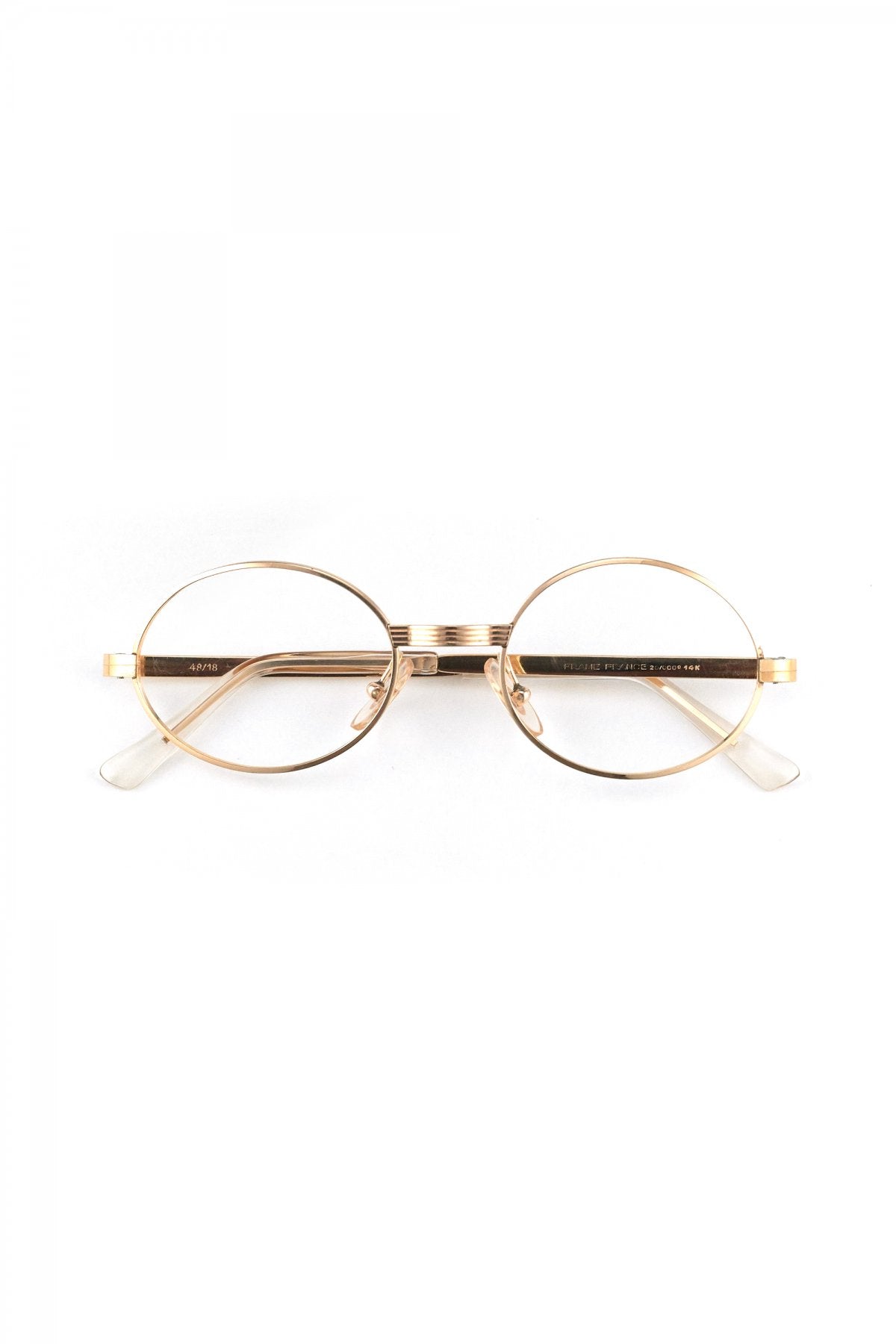 1960s FRAME FRANCE OVALL ROUND 14K GOLD FILLED  - OPT-756