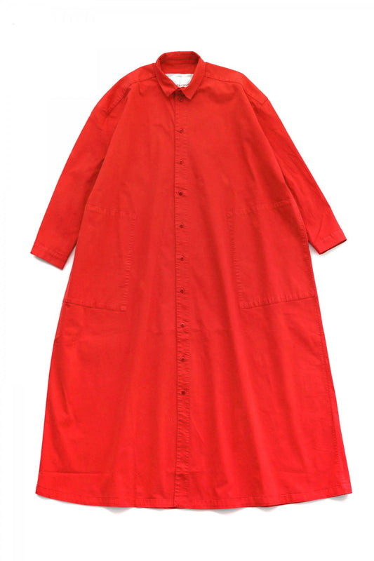 toogood - THE DRAUGHTSMAN DRESS - TWILL - SCARLET