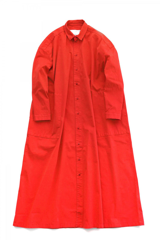 toogood - THE DRAUGHTSMAN DRESS - TWILL - SCARLET