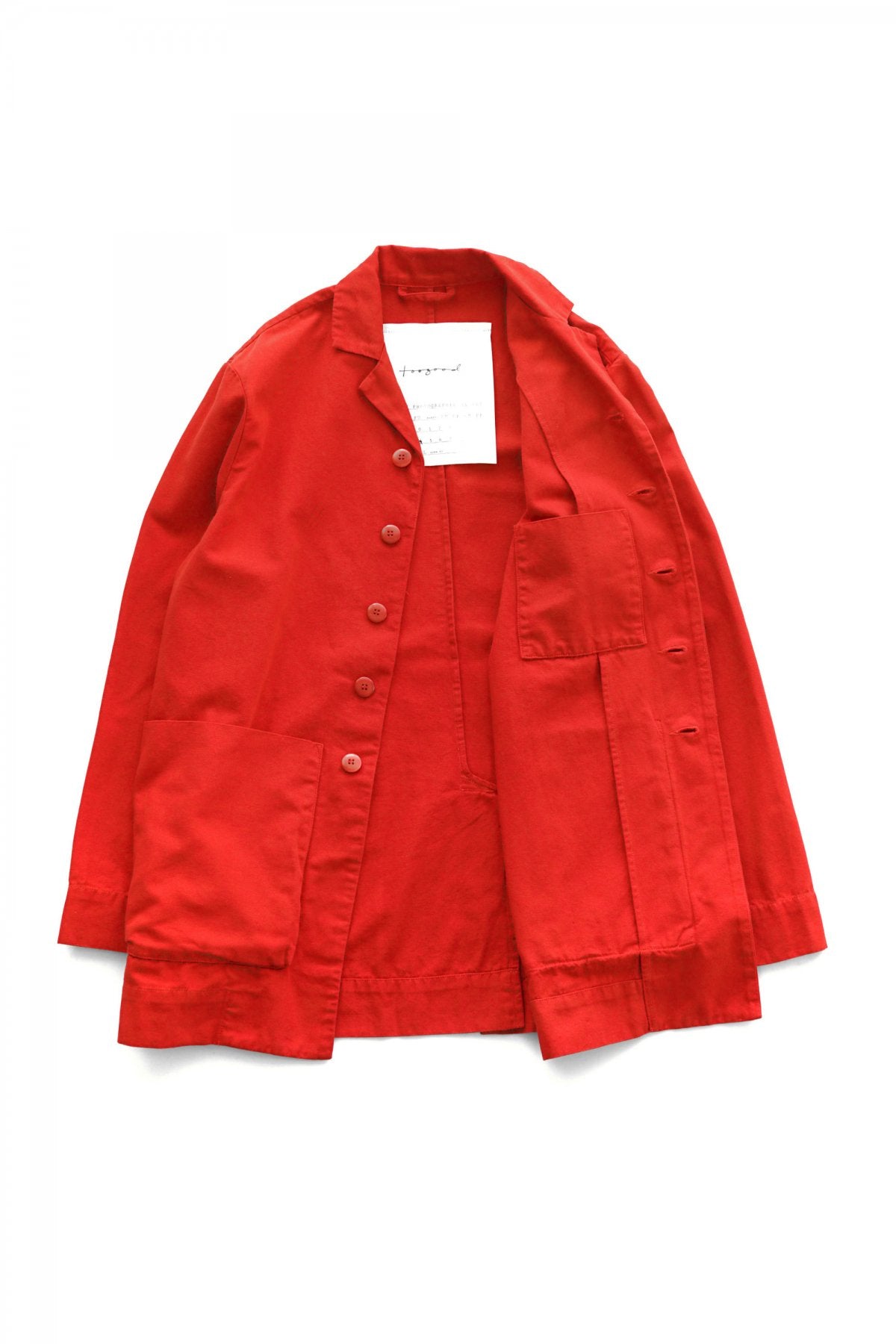 toogood - THE PHOTOGRAPHER JACKET - CANVAS - SCARLET