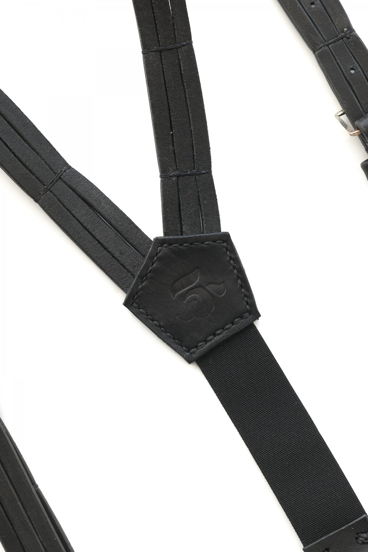 DEEP POCKET ”ふ” SUSPENDER ( ITALIAN LEATHER ) TYPE2 - BLACK